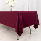 Scuba Rectangular 60"x102" Tablecloth Burgundy - Wrinkle Free & Stain Resistant Table Cover - Bell Racket Store