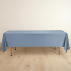 Scuba Rectangular 60"x102" Tablecloth Dusty Blue - Wrinkle Free & Stain Resistant Table Cover - Bell Racket Store