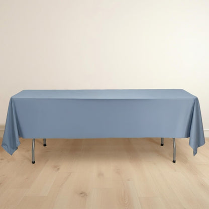 Scuba Rectangular 60"x102" Tablecloth Dusty Blue - Wrinkle Free & Stain Resistant Table Cover - Bell Racket Store