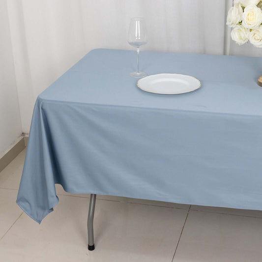 Scuba Rectangular 60"x102" Tablecloth Dusty Blue - Wrinkle Free & Stain Resistant Table Cover - Bell Racket Store