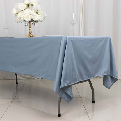 Scuba Rectangular 60"x102" Tablecloth Dusty Blue - Wrinkle Free & Stain Resistant Table Cover - Bell Racket Store
