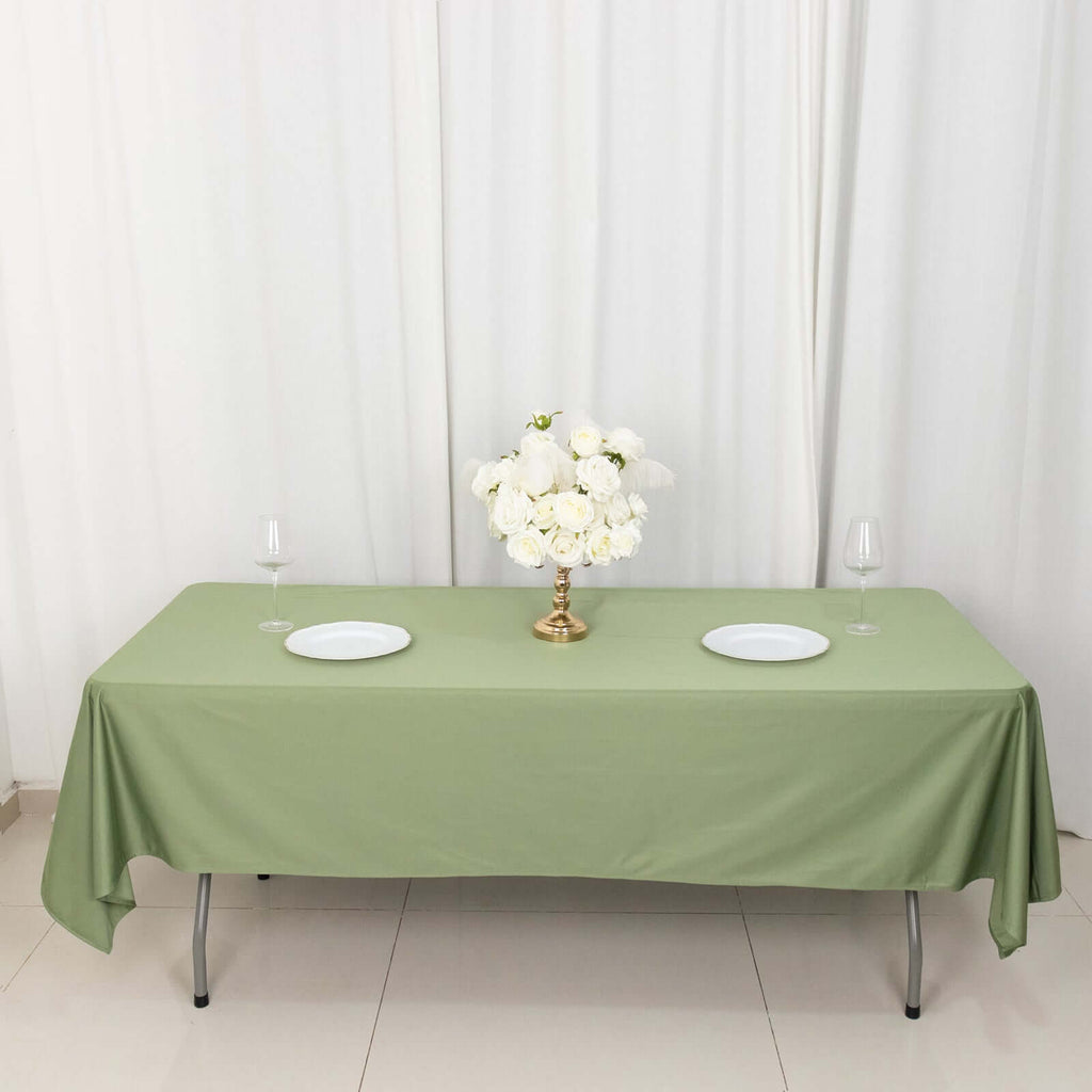 Scuba Rectangular 60"x102" Tablecloth Dusty Sage Green - Wrinkle Free & Stain Resistant Table Cover - Bell Racket Store