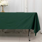 Scuba Rectangular 60"x102" Tablecloth Hunter Emerald Green - Wrinkle Free & Stain Resistant Table Cover - Bell Racket Store