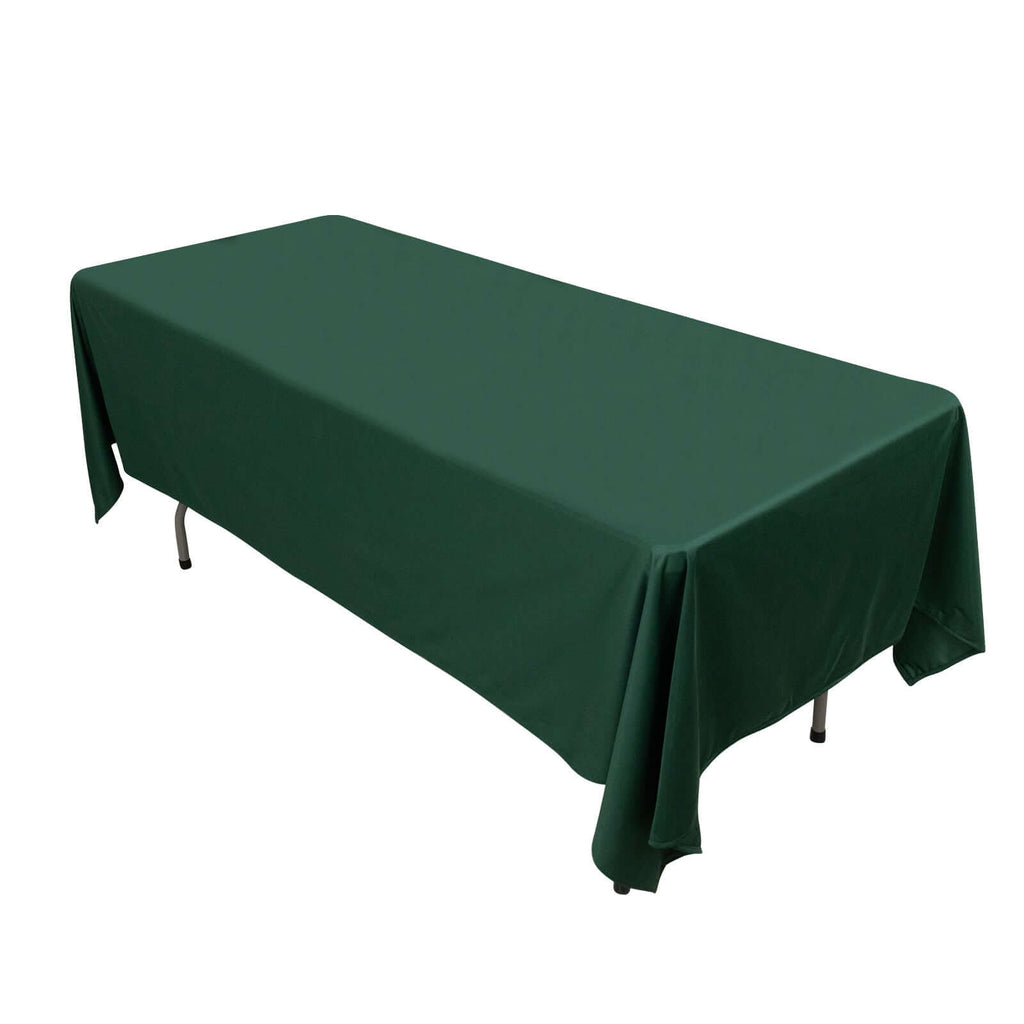 Scuba Rectangular 60"x102" Tablecloth Hunter Emerald Green - Wrinkle Free & Stain Resistant Table Cover - Bell Racket Store