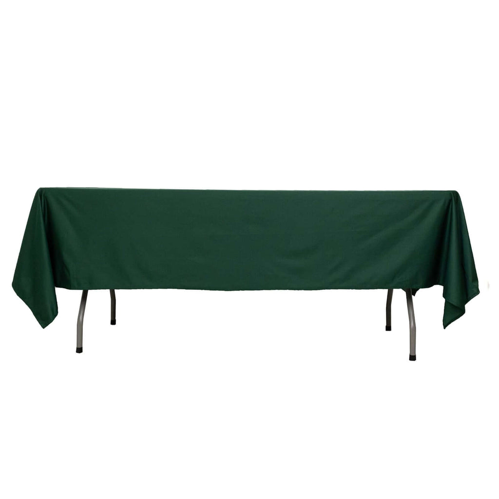 Scuba Rectangular 60"x102" Tablecloth Hunter Emerald Green - Wrinkle Free & Stain Resistant Table Cover - Bell Racket Store