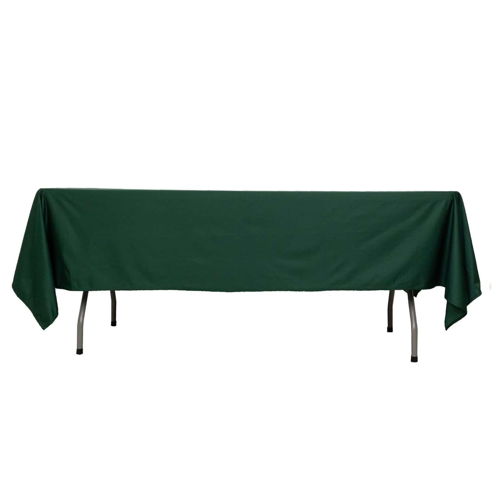 Scuba Rectangular 60"x102" Tablecloth Hunter Emerald Green - Wrinkle Free & Stain Resistant Table Cover - Bell Racket Store