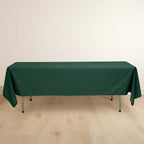 Scuba Rectangular 60"x102" Tablecloth Hunter Emerald Green - Wrinkle Free & Stain Resistant Table Cover - Bell Racket Store