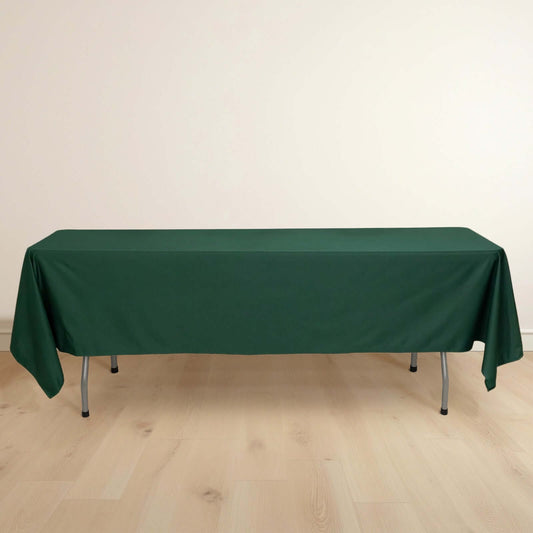 Scuba Rectangular 60"x102" Tablecloth Hunter Emerald Green - Wrinkle Free & Stain Resistant Table Cover - Bell Racket Store
