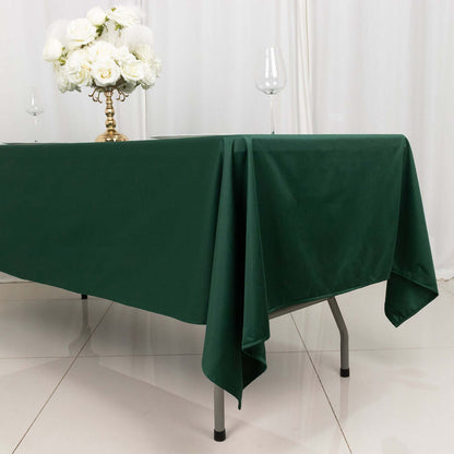 Scuba Rectangular 60"x102" Tablecloth Hunter Emerald Green - Wrinkle Free & Stain Resistant Table Cover - Bell Racket Store