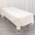 Scuba Rectangular 60"x102" Tablecloth Ivory - Wrinkle Free & Stain Resistant Table Cover - Bell Racket Store