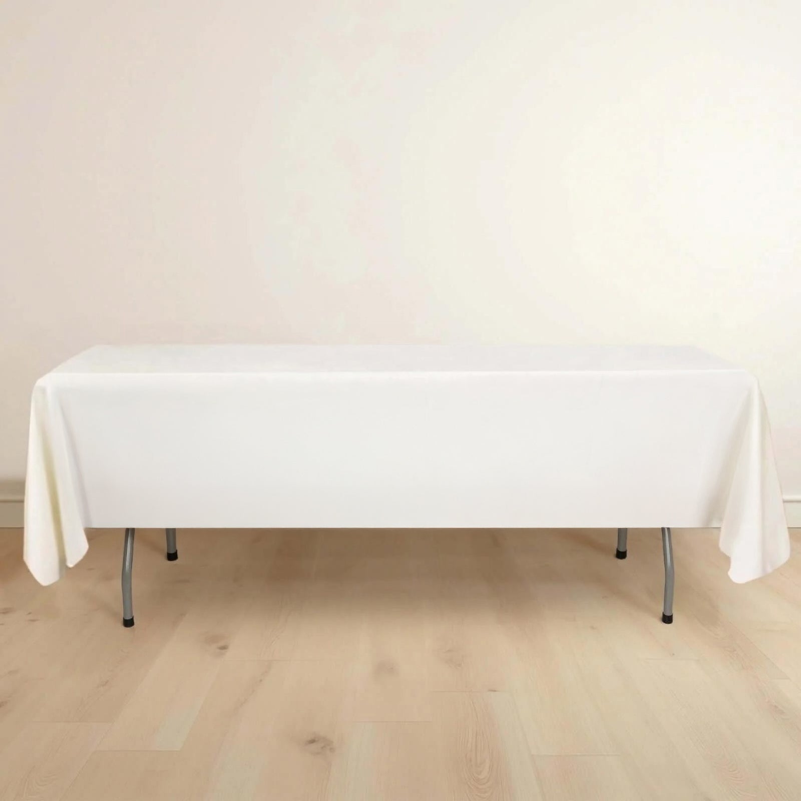 Scuba Rectangular 60"x102" Tablecloth Ivory - Wrinkle Free & Stain Resistant Table Cover - Bell Racket Store