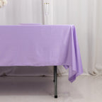 Scuba Rectangular 60"x102" Tablecloth Lavender Lilac - Wrinkle Free & Stain Resistant Table Cover - Bell Racket Store