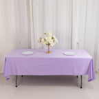 Scuba Rectangular 60"x102" Tablecloth Lavender Lilac - Wrinkle Free & Stain Resistant Table Cover - Bell Racket Store