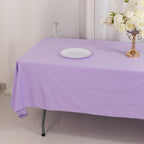 Scuba Rectangular 60"x102" Tablecloth Lavender Lilac - Wrinkle Free & Stain Resistant Table Cover - Bell Racket Store