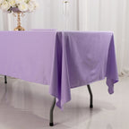 Scuba Rectangular 60"x102" Tablecloth Lavender Lilac - Wrinkle Free & Stain Resistant Table Cover - Bell Racket Store