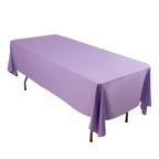 Scuba Rectangular 60"x102" Tablecloth Lavender Lilac - Wrinkle Free & Stain Resistant Table Cover - Bell Racket Store