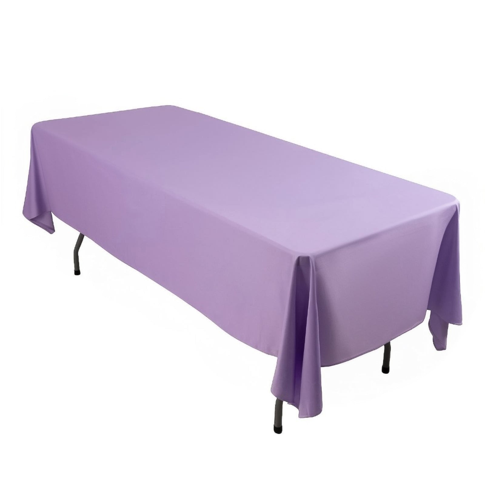 Scuba Rectangular 60"x102" Tablecloth Lavender Lilac - Wrinkle Free & Stain Resistant Table Cover - Bell Racket Store