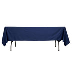 Scuba Rectangular 60"x102" Tablecloth Navy Blue - Wrinkle Free & Stain Resistant Table Cover - Bell Racket Store