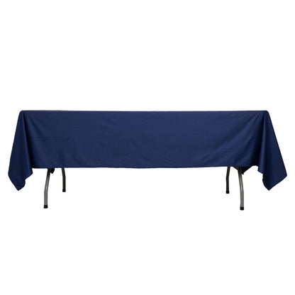 Scuba Rectangular 60"x102" Tablecloth Navy Blue - Wrinkle Free & Stain Resistant Table Cover - Bell Racket Store