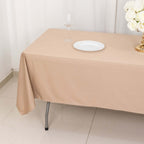 Scuba Rectangular 60"x102" Tablecloth Nude - Wrinkle Free & Stain Resistant Table Cover - Bell Racket Store