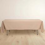 Scuba Rectangular 60"x102" Tablecloth Nude - Wrinkle Free & Stain Resistant Table Cover - Bell Racket Store