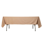 Scuba Rectangular 60"x102" Tablecloth Nude - Wrinkle Free & Stain Resistant Table Cover - Bell Racket Store