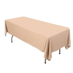 Scuba Rectangular 60"x102" Tablecloth Nude - Wrinkle Free & Stain Resistant Table Cover - Bell Racket Store