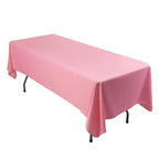 Scuba Rectangular 60"x102" Tablecloth Pink - Wrinkle Free & Stain Resistant Table Cover - Bell Racket Store