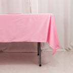 Scuba Rectangular 60"x102" Tablecloth Pink - Wrinkle Free & Stain Resistant Table Cover - Bell Racket Store