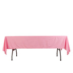 Scuba Rectangular 60"x102" Tablecloth Pink - Wrinkle Free & Stain Resistant Table Cover - Bell Racket Store