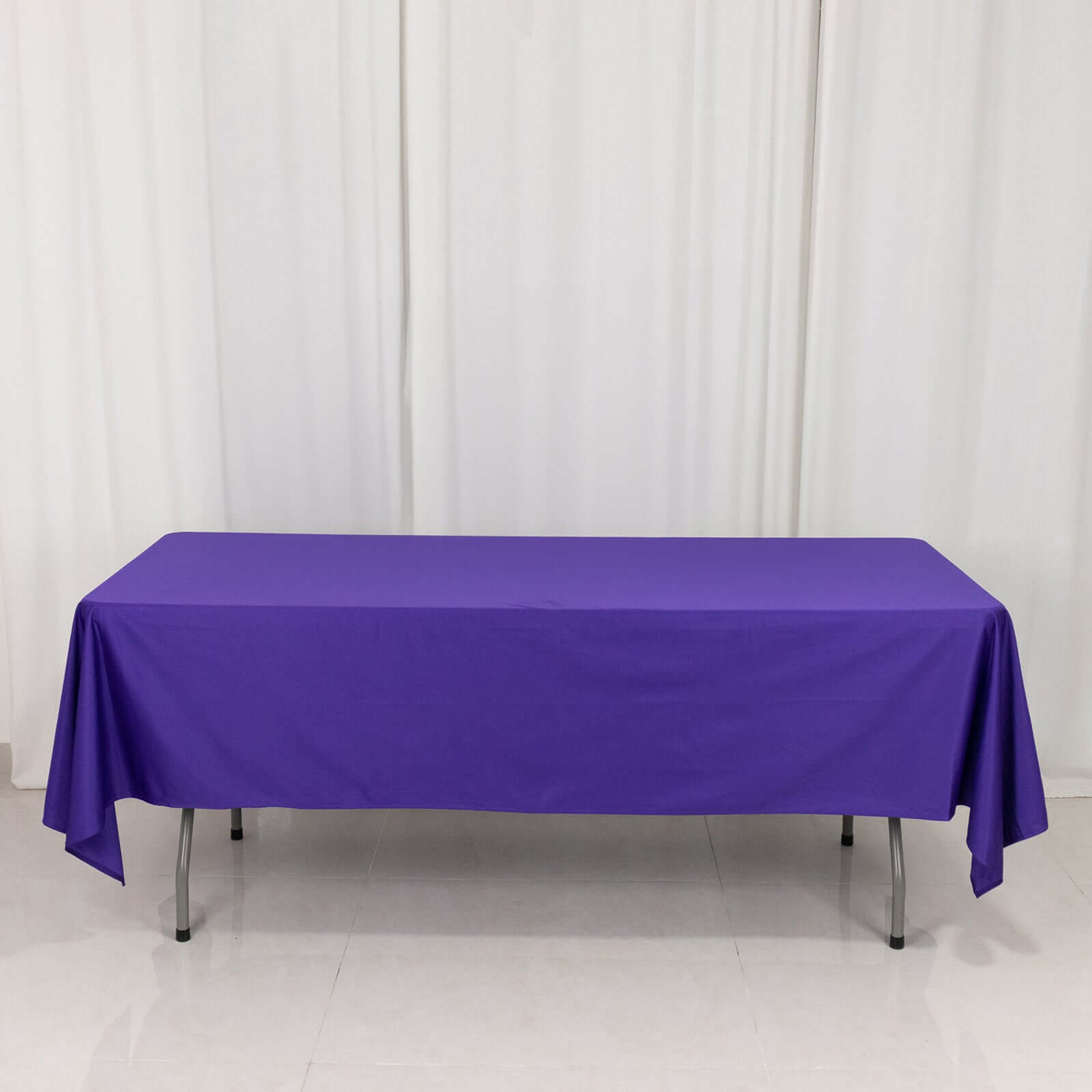 Scuba Rectangular 60"x102" Tablecloth Purple - Wrinkle Free & Stain Resistant Table Cover - Bell Racket Store