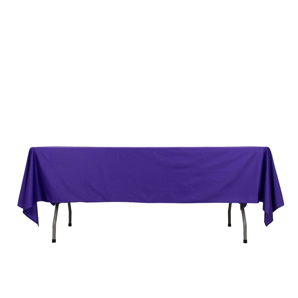 Scuba Rectangular 60"x102" Tablecloth Purple - Wrinkle Free & Stain Resistant Table Cover - Bell Racket Store