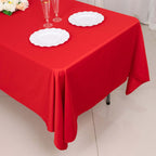 Scuba Rectangular 60"x102" Tablecloth Red - Wrinkle Free & Stain Resistant Table Cover - Bell Racket Store