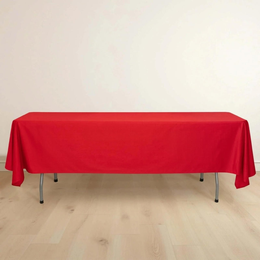 Scuba Rectangular 60"x102" Tablecloth Red - Wrinkle Free & Stain Resistant Table Cover - Bell Racket Store