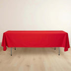 Scuba Rectangular 60"x102" Tablecloth Red - Wrinkle Free & Stain Resistant Table Cover - Bell Racket Store