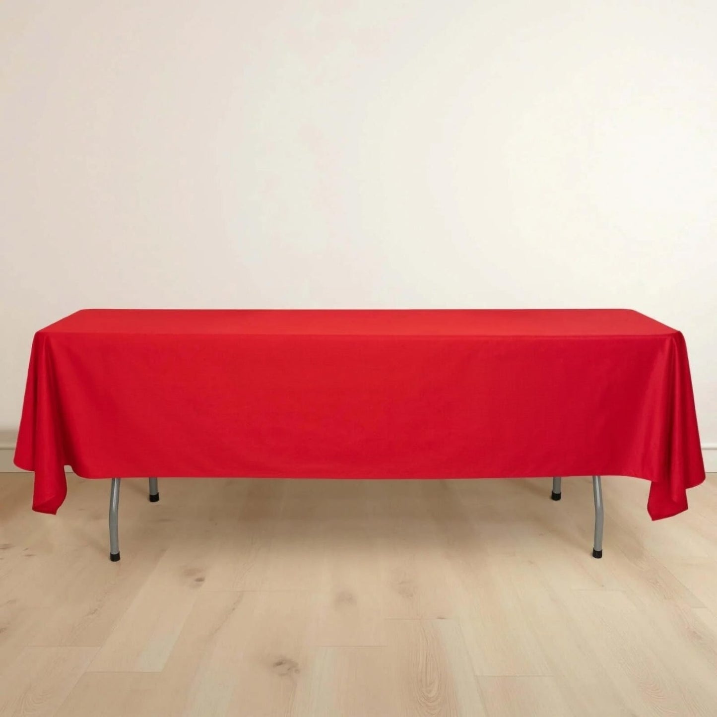 Scuba Rectangular 60"x102" Tablecloth Red - Wrinkle Free & Stain Resistant Table Cover - Bell Racket Store