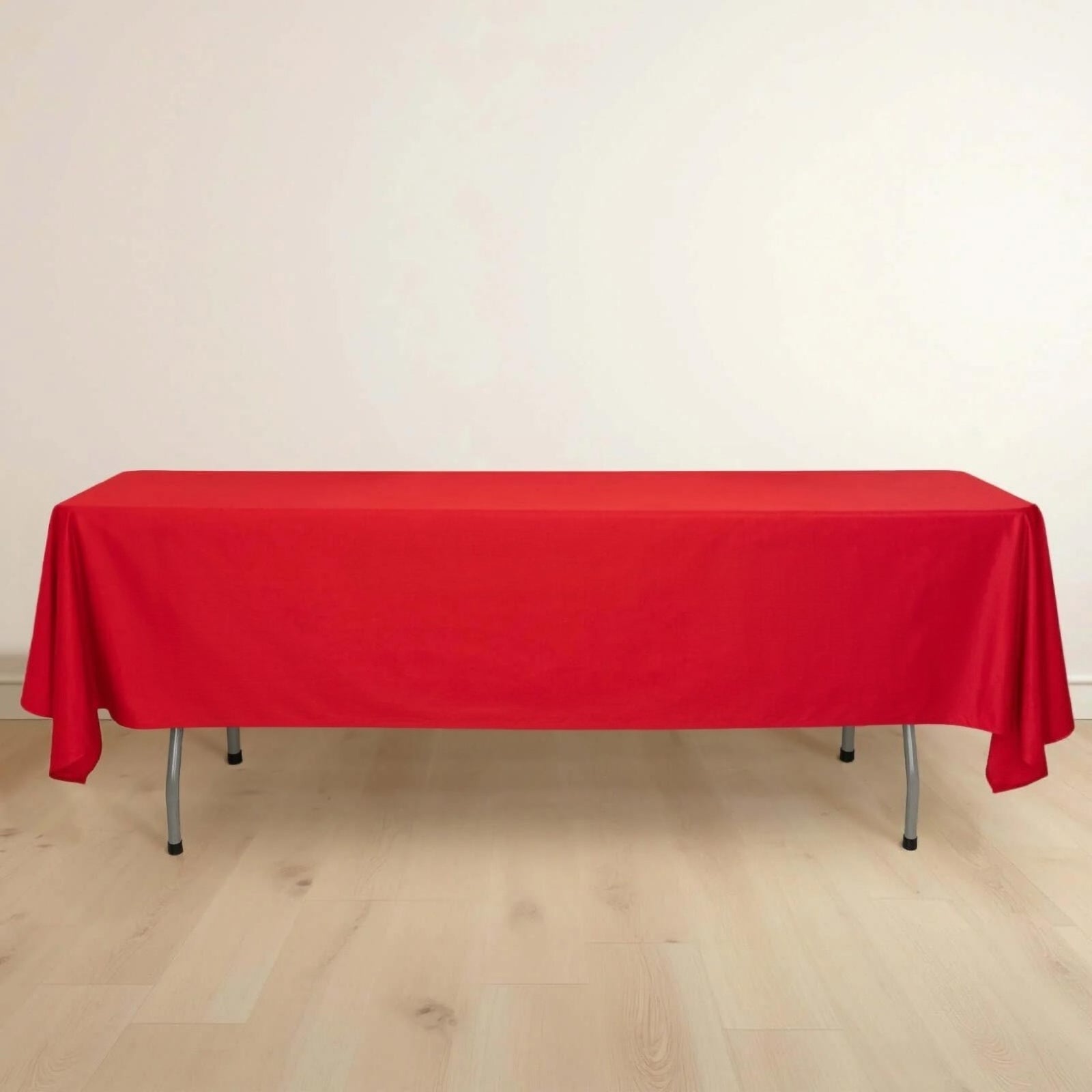 Scuba Rectangular 60"x102" Tablecloth Red - Wrinkle Free & Stain Resistant Table Cover - Bell Racket Store