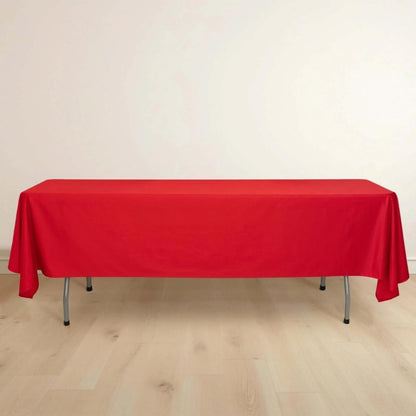 Scuba Rectangular 60"x102" Tablecloth Red - Wrinkle Free & Stain Resistant Table Cover - Bell Racket Store