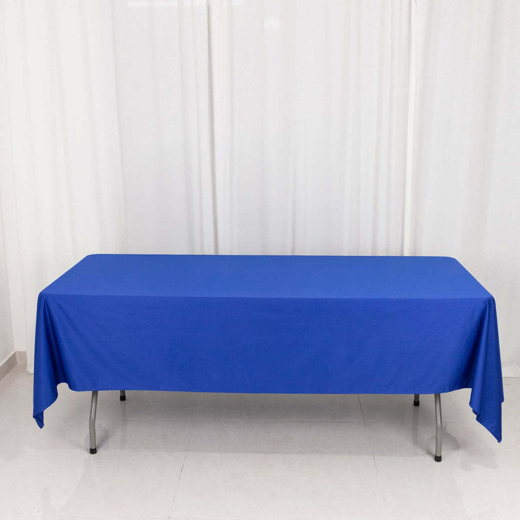 Scuba Rectangular 60"x102" Tablecloth Royal Blue - Wrinkle Free & Stain Resistant Table Cover - Bell Racket Store