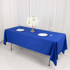Scuba Rectangular 60"x102" Tablecloth Royal Blue - Wrinkle Free & Stain Resistant Table Cover - Bell Racket Store