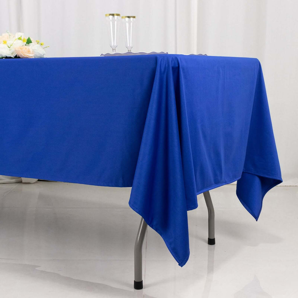 Scuba Rectangular 60"x102" Tablecloth Royal Blue - Wrinkle Free & Stain Resistant Table Cover - Bell Racket Store