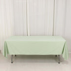 Scuba Rectangular 60"x102" Tablecloth Sage Green - Wrinkle Free & Stain Resistant Table Cover - Bell Racket Store