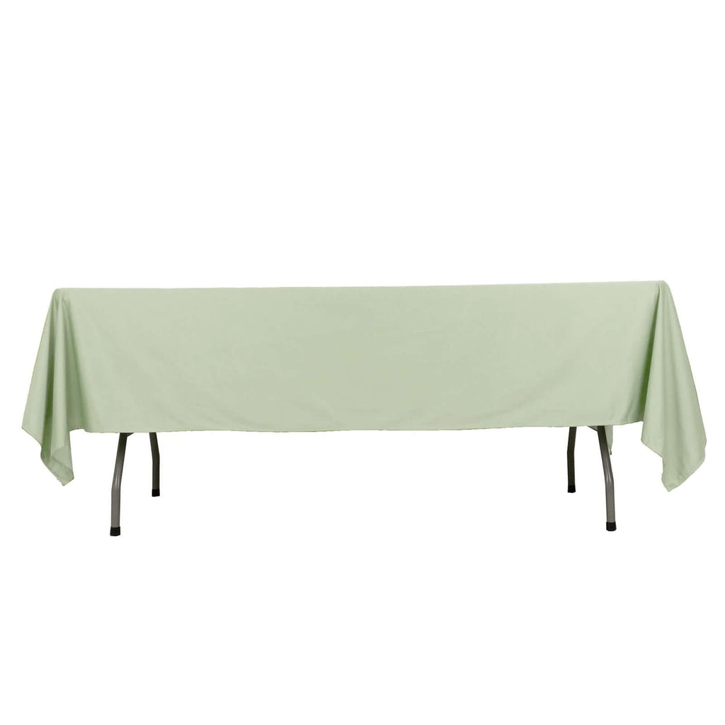 Scuba Rectangular 60"x102" Tablecloth Sage Green - Wrinkle Free & Stain Resistant Table Cover - Bell Racket Store