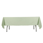 Scuba Rectangular 60"x102" Tablecloth Sage Green - Wrinkle Free & Stain Resistant Table Cover - Bell Racket Store