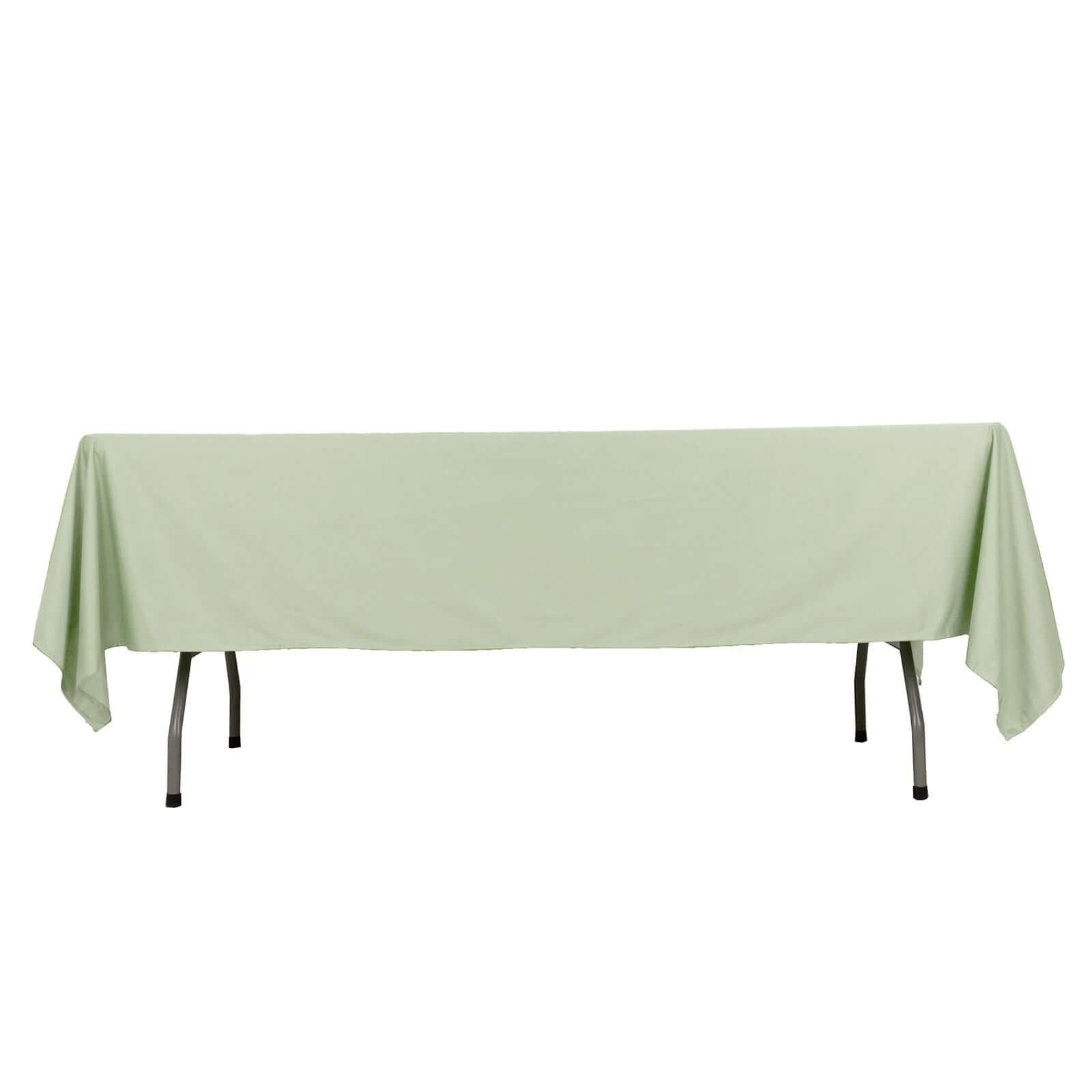 Scuba Rectangular 60"x102" Tablecloth Sage Green - Wrinkle Free & Stain Resistant Table Cover - Bell Racket Store