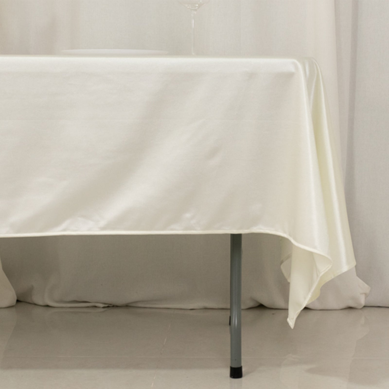 Scuba Rectangular 60"x102" Tablecloth Shimmering Pearl White - Wrinkle Free & Stain Resistant Table Cover - Bell Racket Store