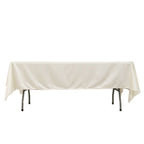Scuba Rectangular 60"x102" Tablecloth Shimmering Pearl White - Wrinkle Free & Stain Resistant Table Cover - Bell Racket Store