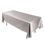 Scuba Rectangular 60"x102" Tablecloth Shimmering Silver - Wrinkle Free & Stain Resistant Table Cover - Bell Racket Store