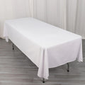 Scuba Rectangular 60"x102" Tablecloth White - Wrinkle Free & Stain Resistant Table Cover for Weddings and Banquets - Bell Racket Store