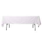 Scuba Rectangular 60"x102" Tablecloth White - Wrinkle Free & Stain Resistant Table Cover for Weddings and Banquets - Bell Racket Store